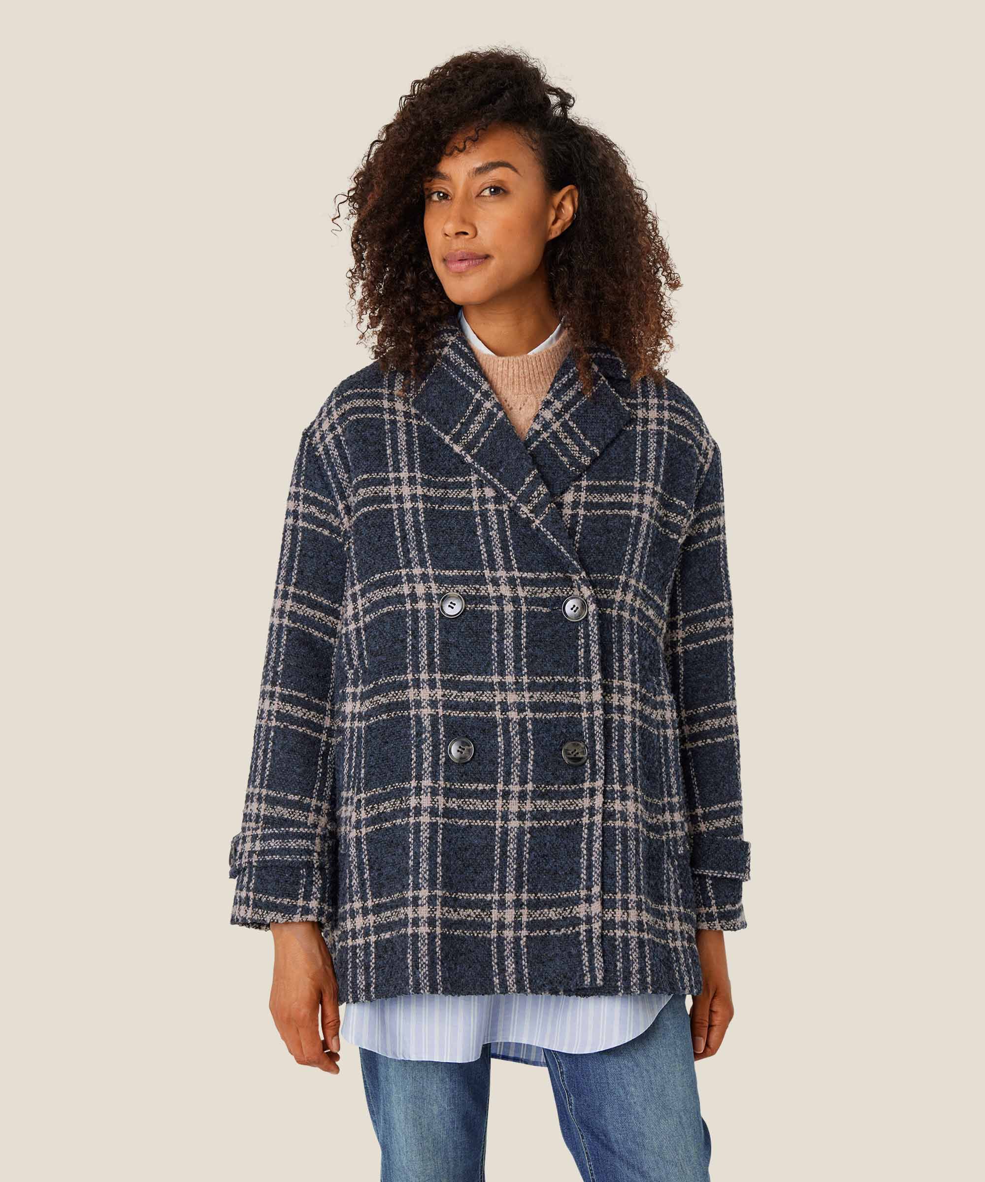 manteau court en laine mélangée, Moonlit Ocean