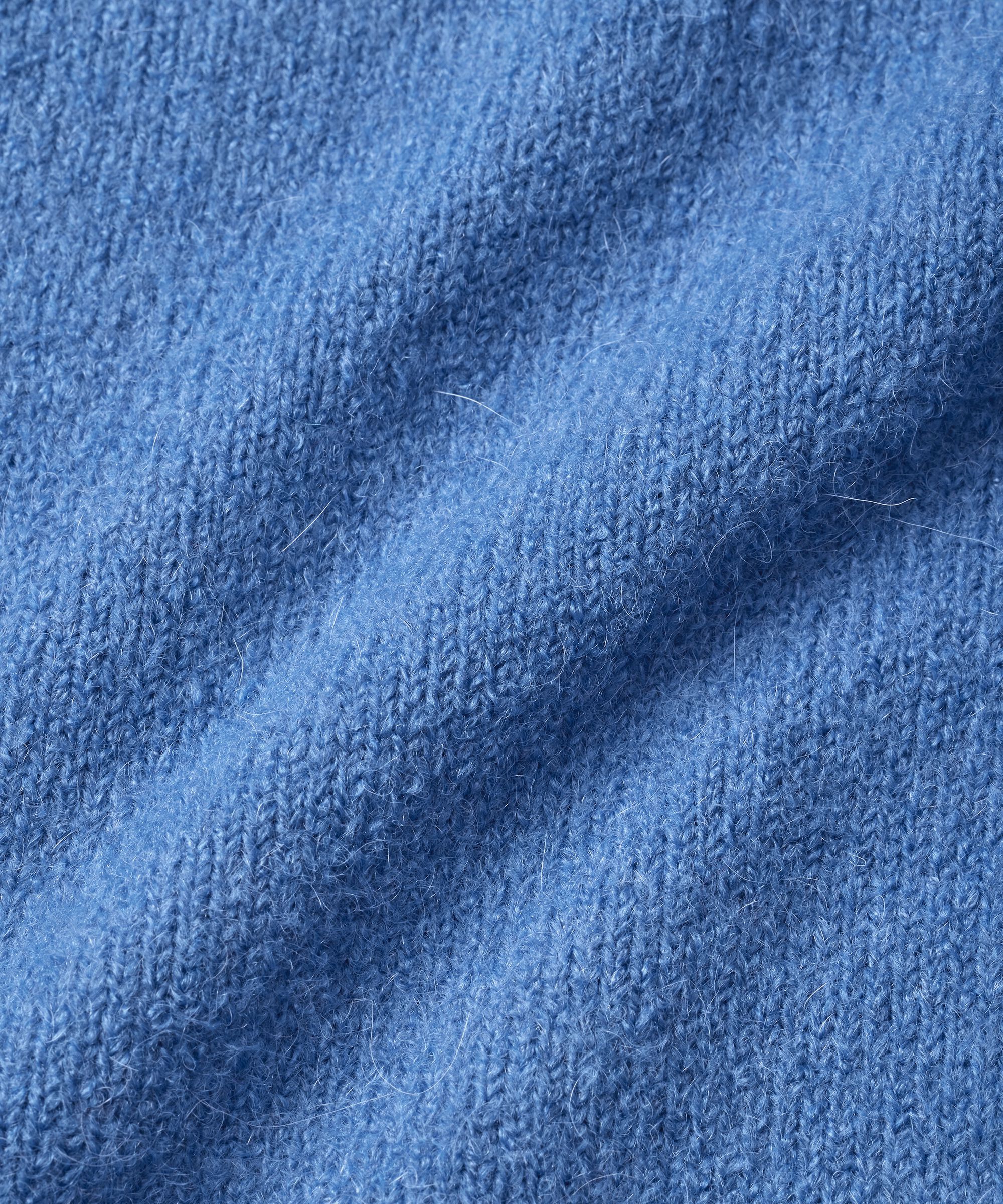 pull en maille avec col côtelé, Federal Blue