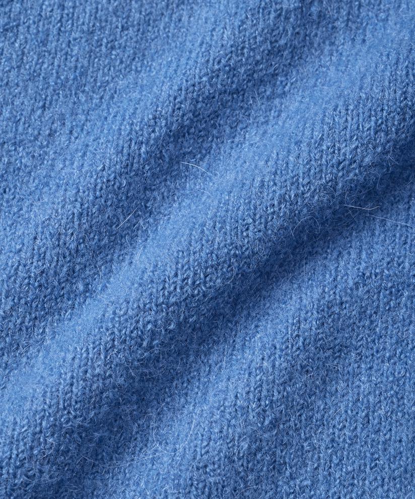 pull en maille avec col côtelé, Federal Blue