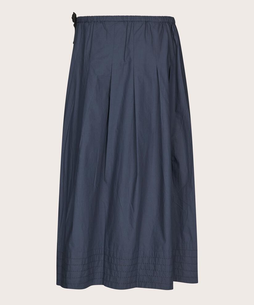 jupe en coton avec taille élastique et poches fendues, Mood Indigo