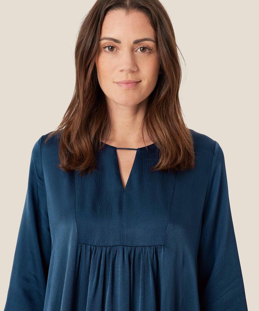 Robe En Viscose Manches Trois-quarts, Moonlit Ocean