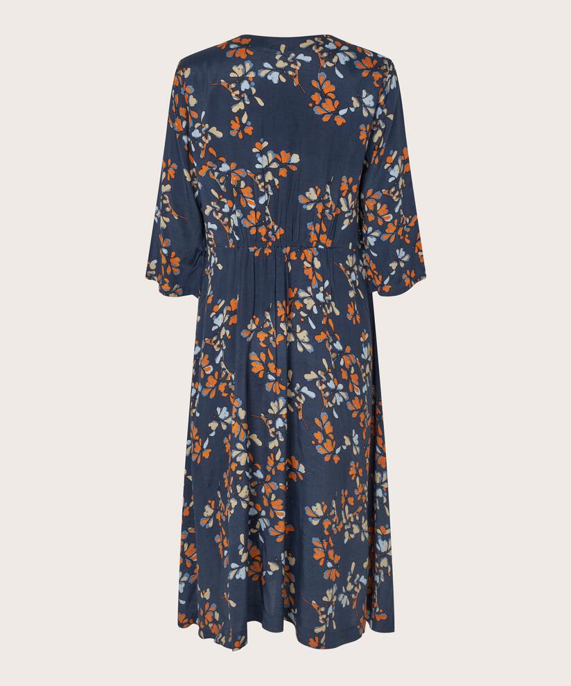 robe en viscose fleurie à manches 3/4, Autumnal