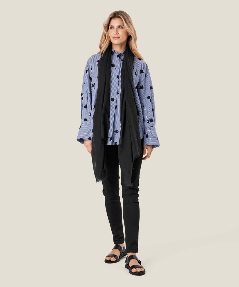Écharpe En Coton Doux, Black