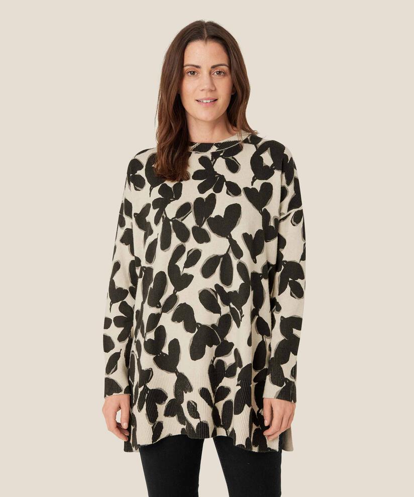 pull en maille à imprimé floral, Fog