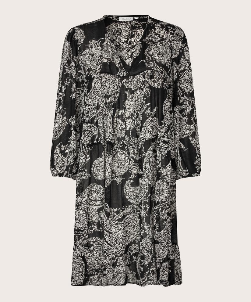 tunique en viscose légère transparente, Black