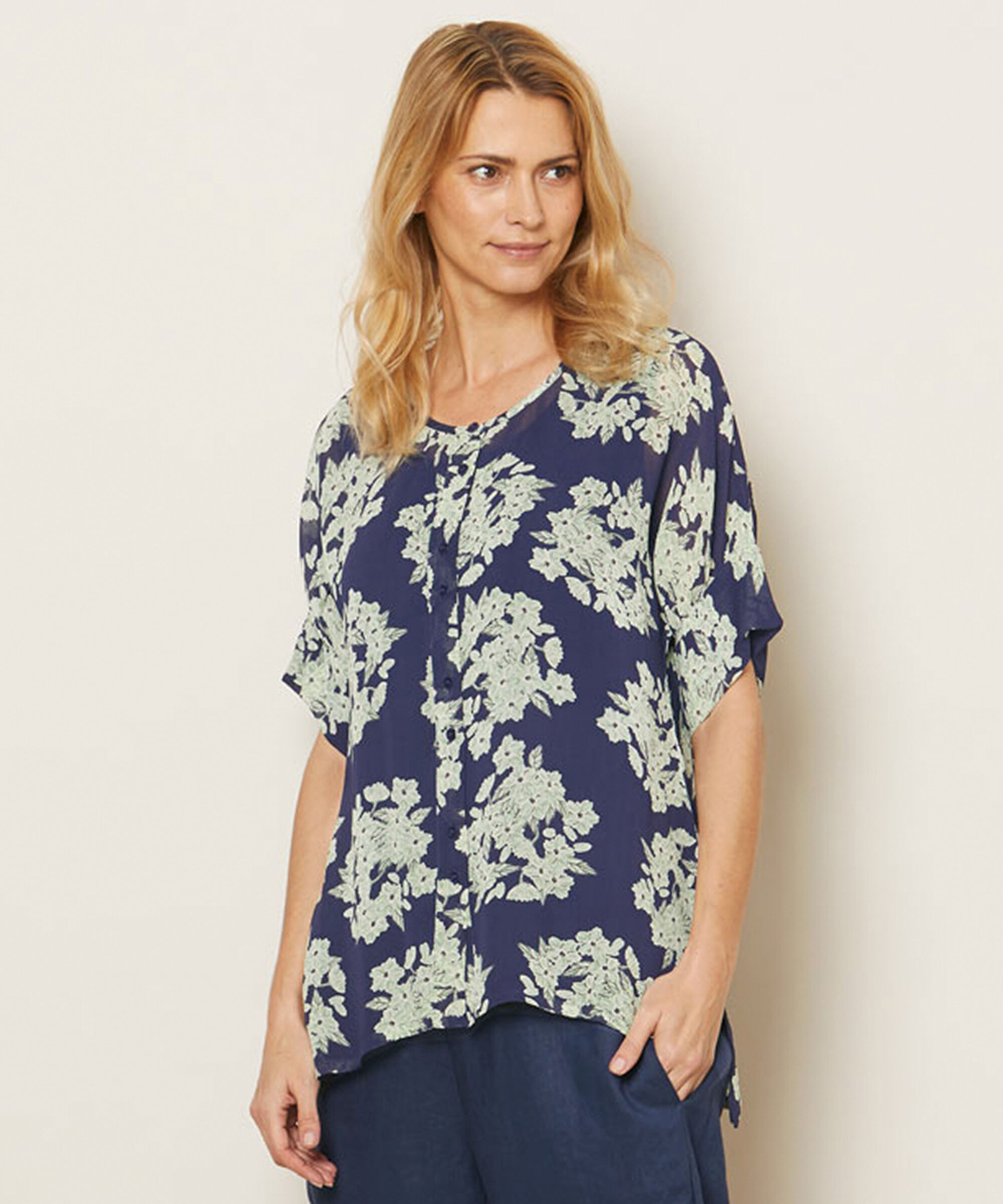 IESHA SHIRT, Medieval blue