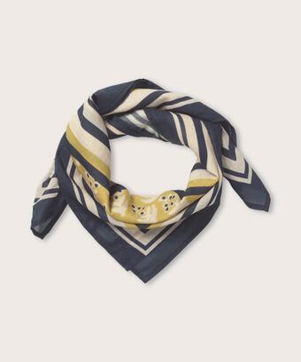 Écharpe En Coton Imprimé, Burnish Gold