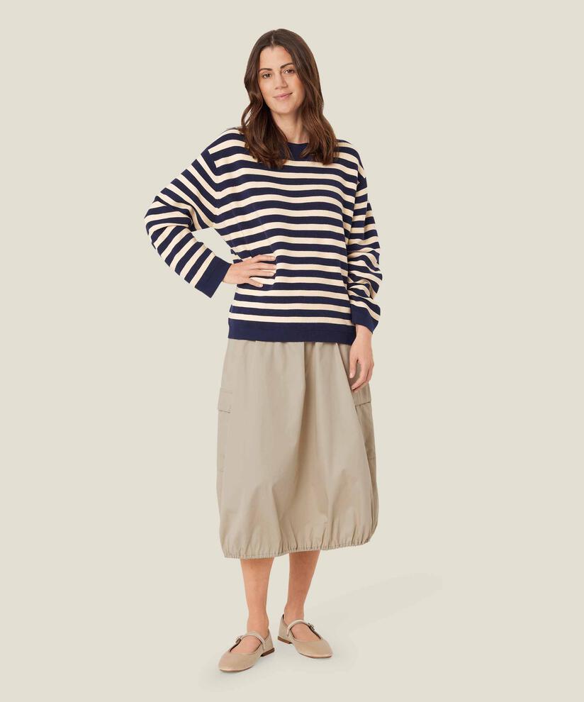 jupe en coton fin avec poches décoratives, Pure Cashmere