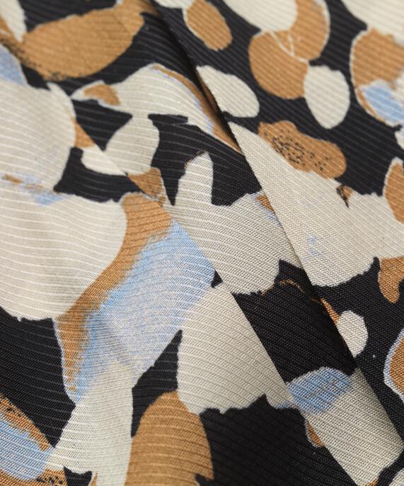 Robe Avec Encolure En V Et Poches Fendues, Chipmunk