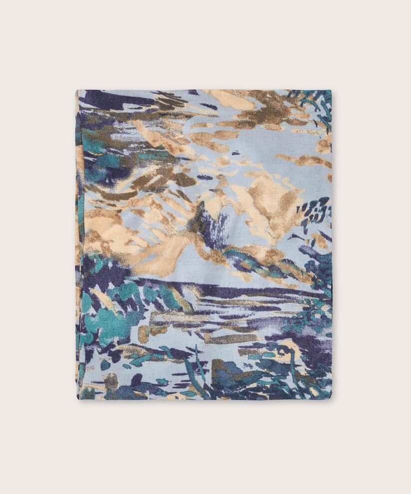 Écharpe en viscose imprimée, Teal