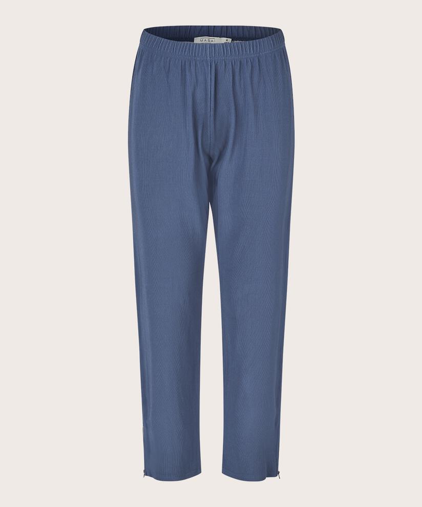 pantalon stretch avec surface côtelée et détail de fermeture éclair, Sargasso Sea