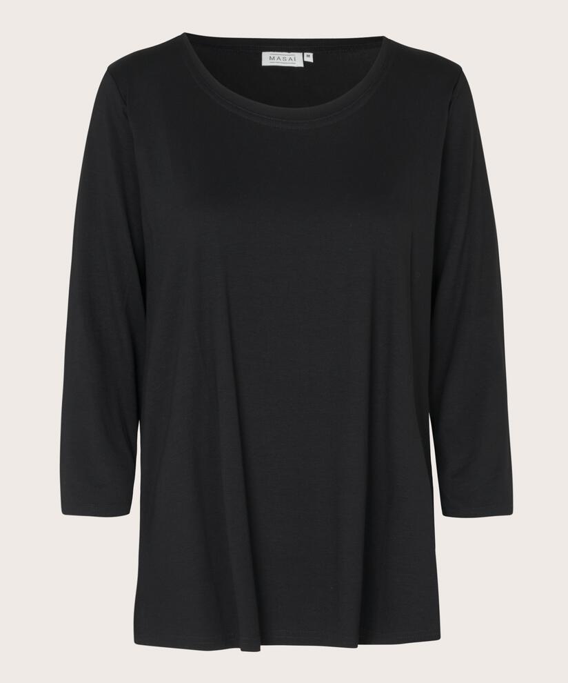 Top En Jersey Á Col Rond, Black