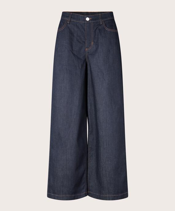 jeans avec stretch et largeur dans les jambes, Dark Denim