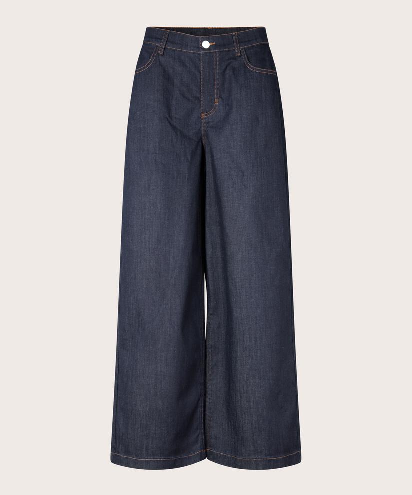 jeans avec stretch et largeur dans les jambes, Dark Denim