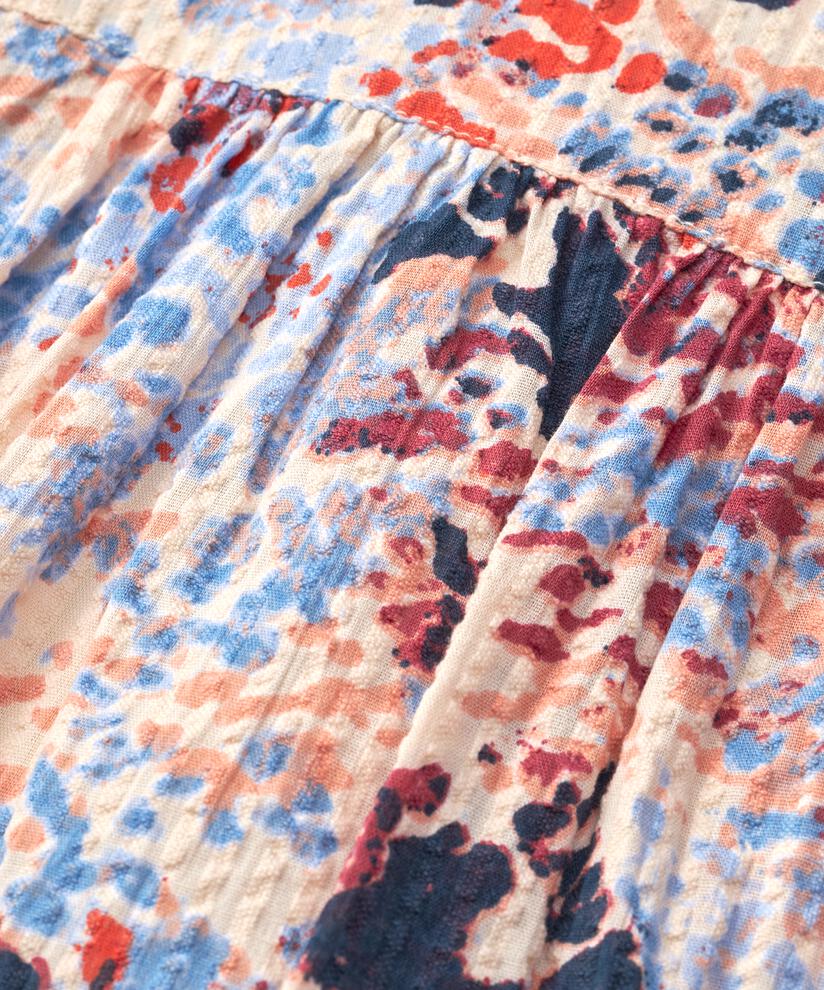 tunique en coton avec structure et petits rideaux, Orange com
