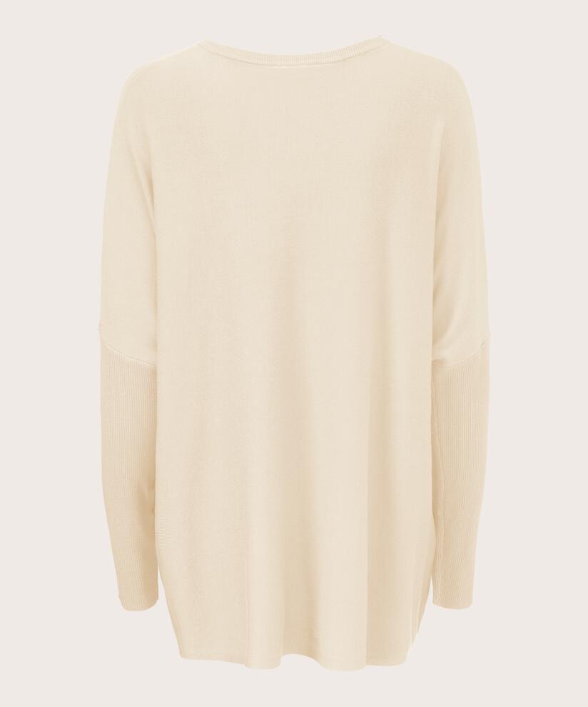 Pull Oversize À Manches Étroites, Whitecap