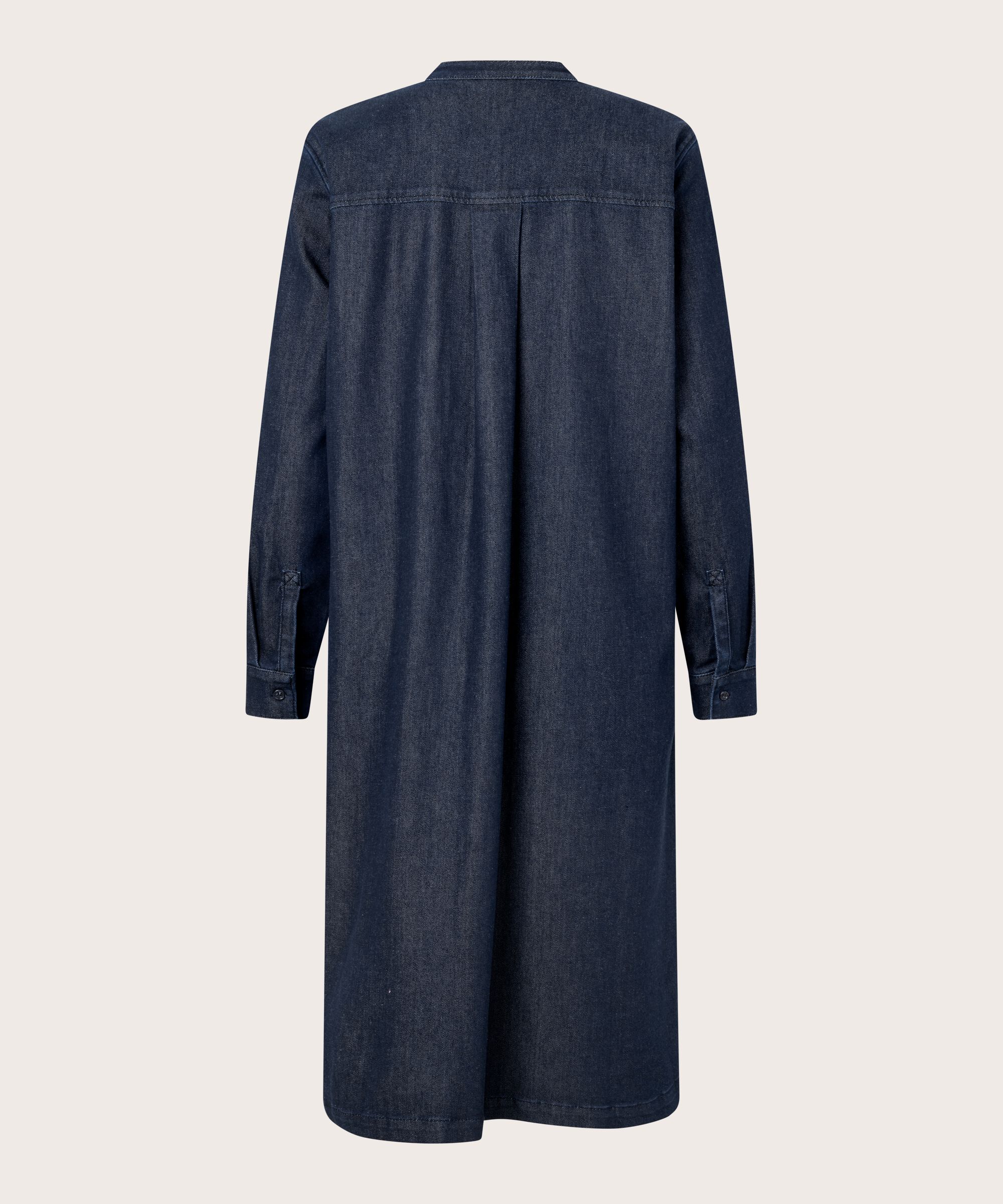 robe en jean avec patte de boutonnage cachée, Dark Denim