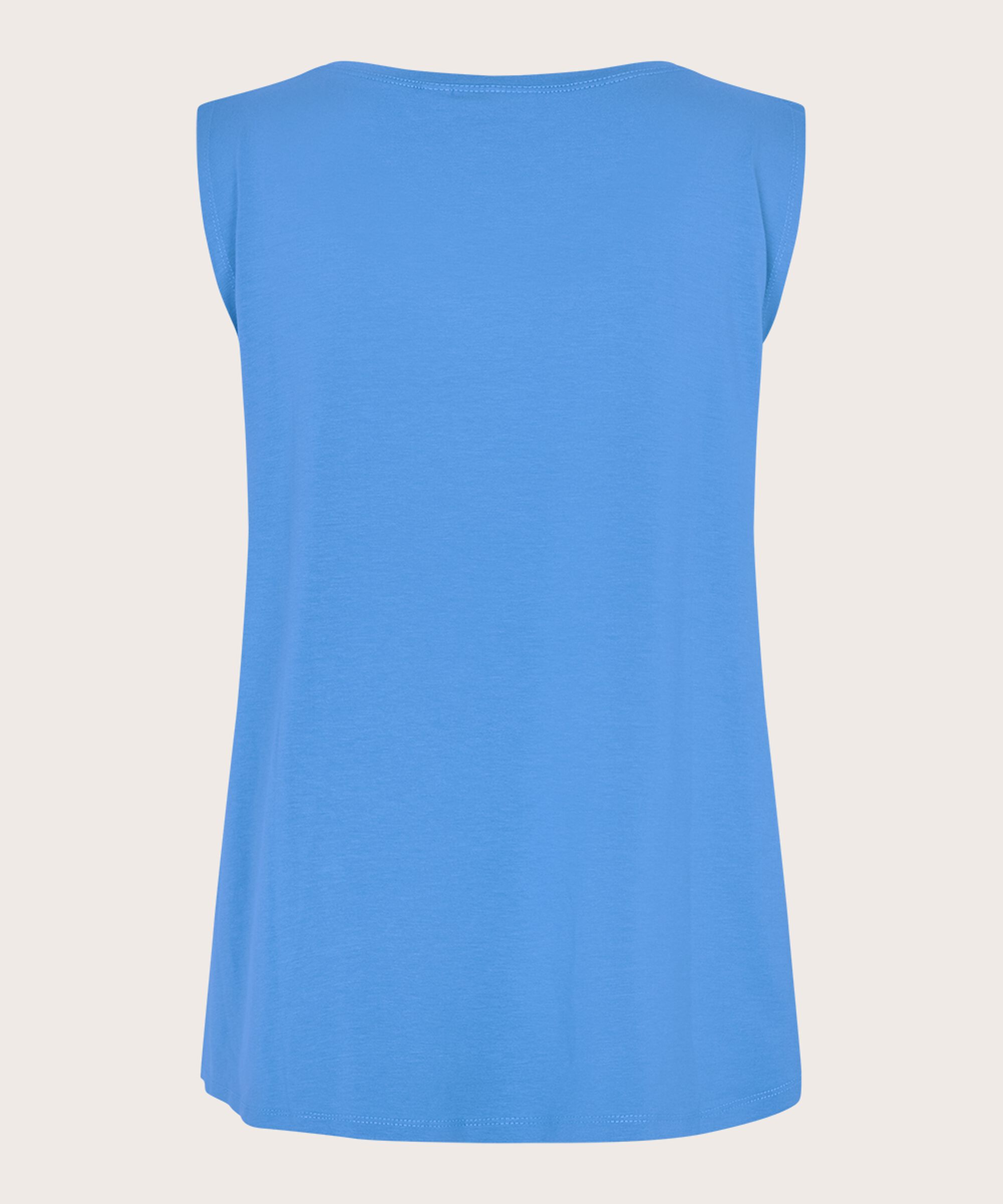 Top En Jersey Sans Manches À Col Rond, Ultramarine