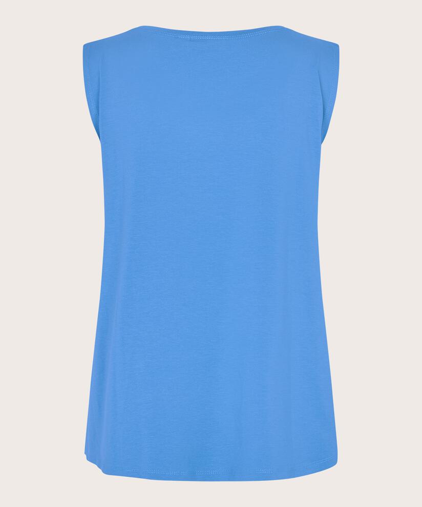 Top En Jersey Sans Manches À Col Rond, Ultramarine