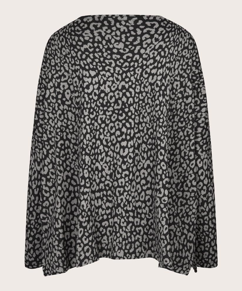 Top oversize en jersey imprimé, Steel Grey