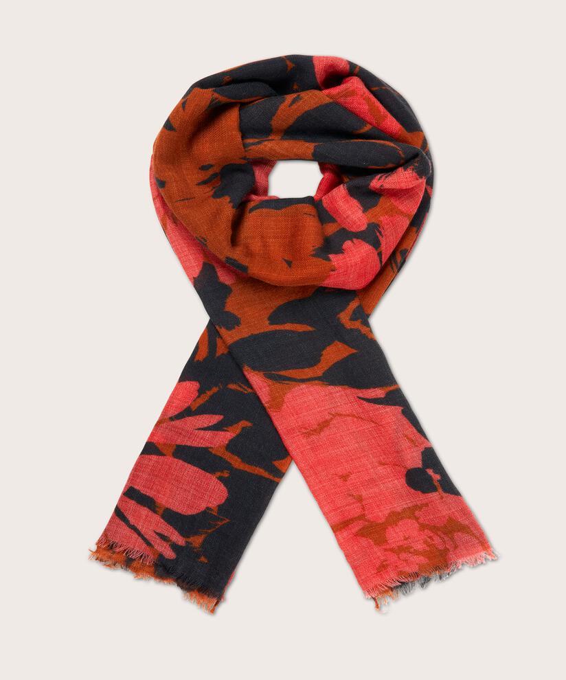 Écharpe Fine En Laine À Motif Fleuri, Picante