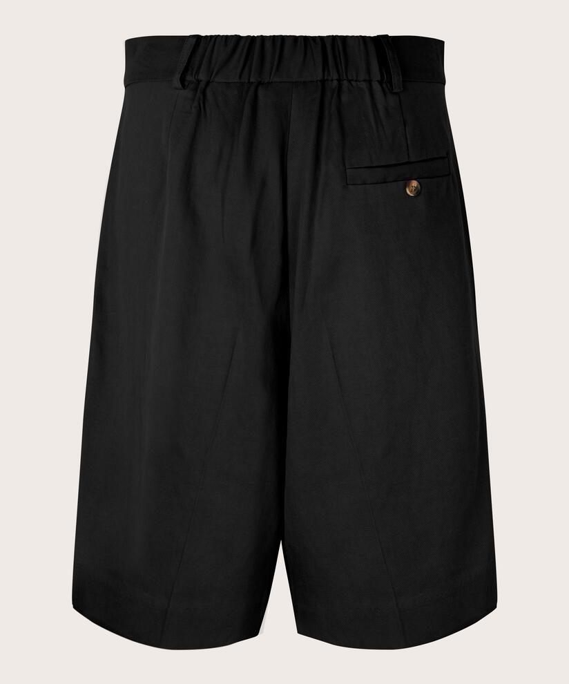 short avec poches et élastique au dos, Black
