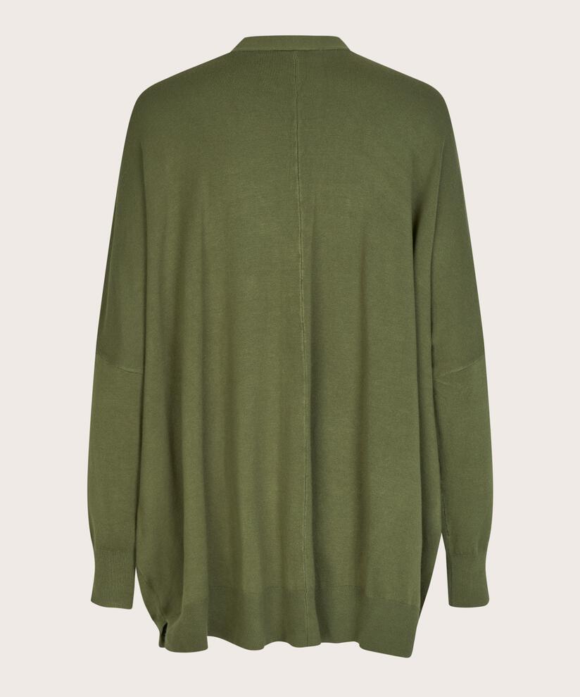 cardigan en maille fine à pois tissés, Loden Green