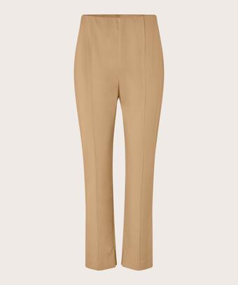 pantalon slim à fentes courtes, Travertine