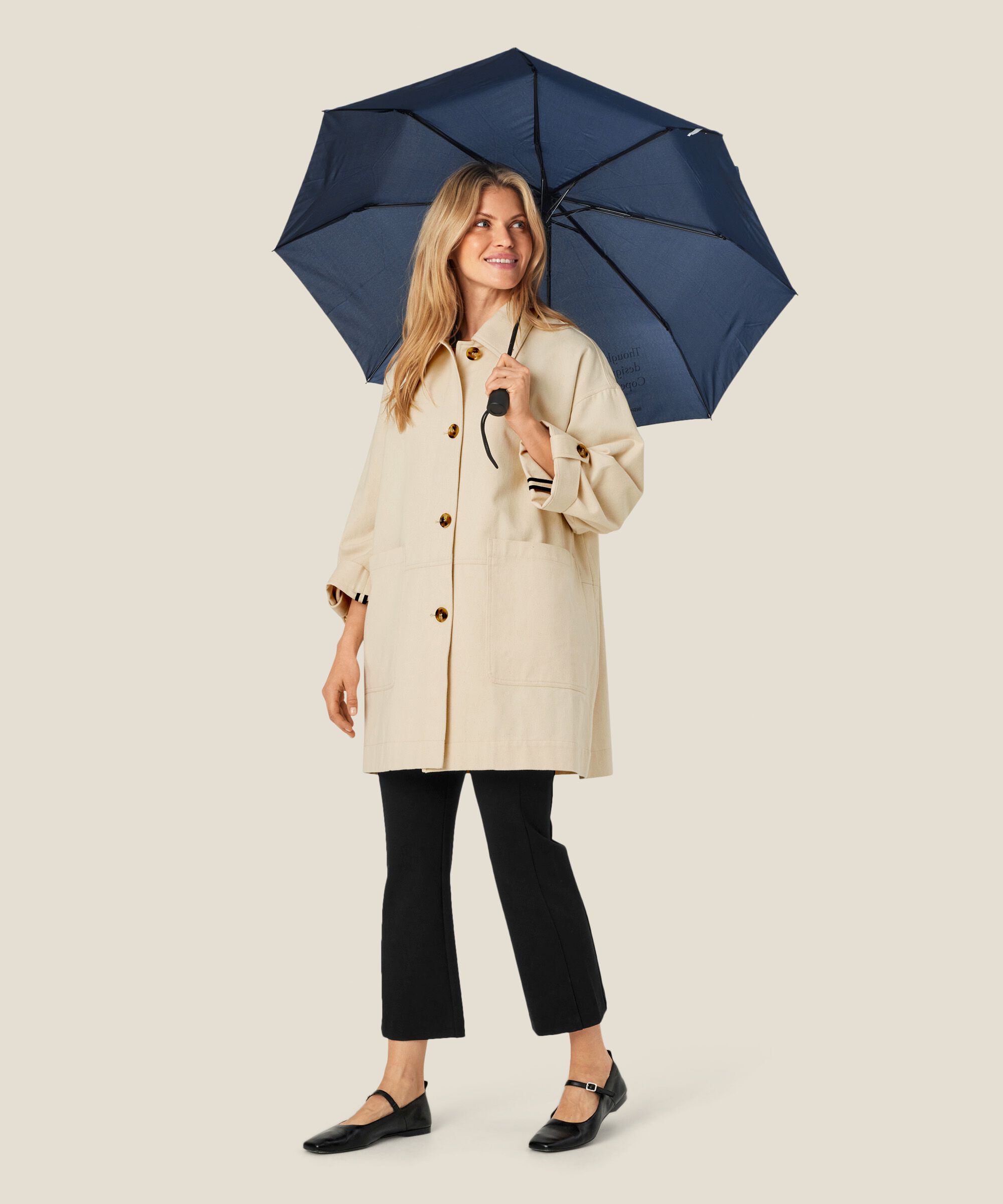 Parapluie pliant avec logo, Navy
