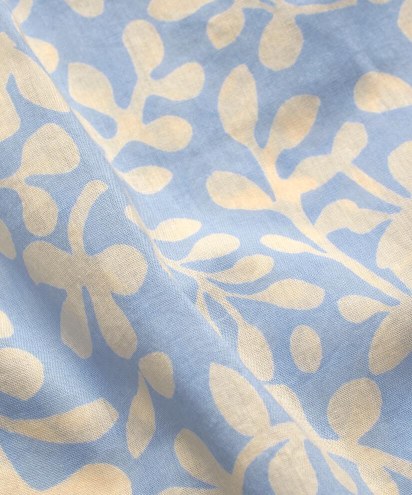 blouse en coton fleuri avec col en V, Della Blue