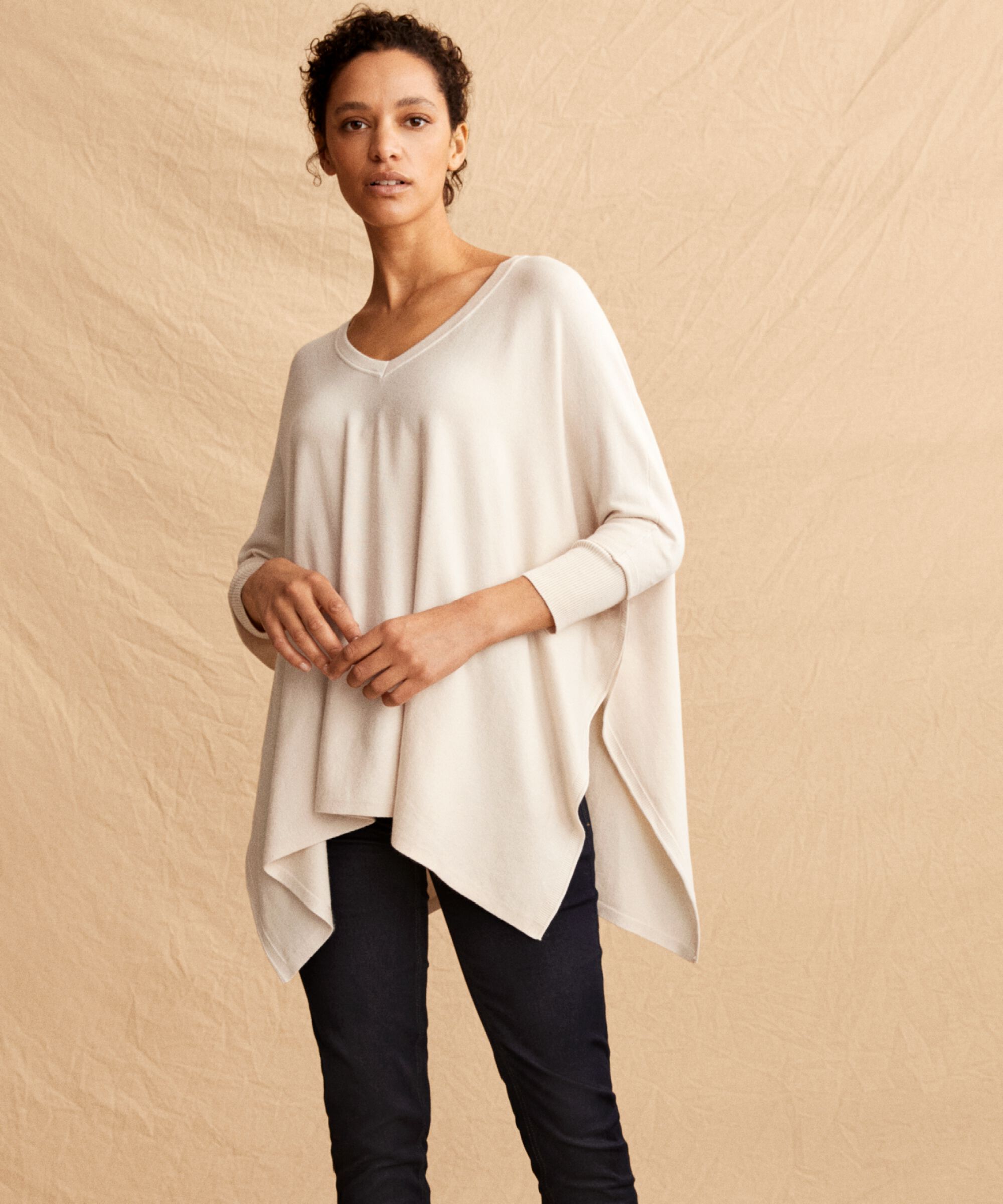 pull en maille oversize à manches étroites, Whitecap