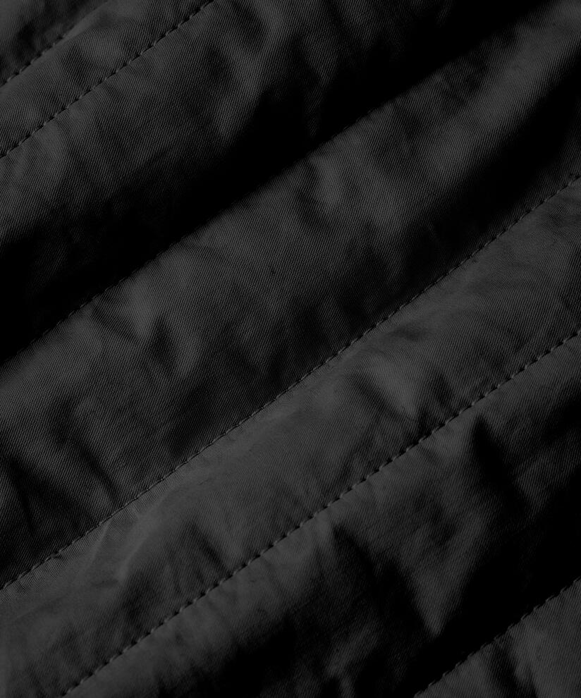 gilet matelassé à col rond, Black