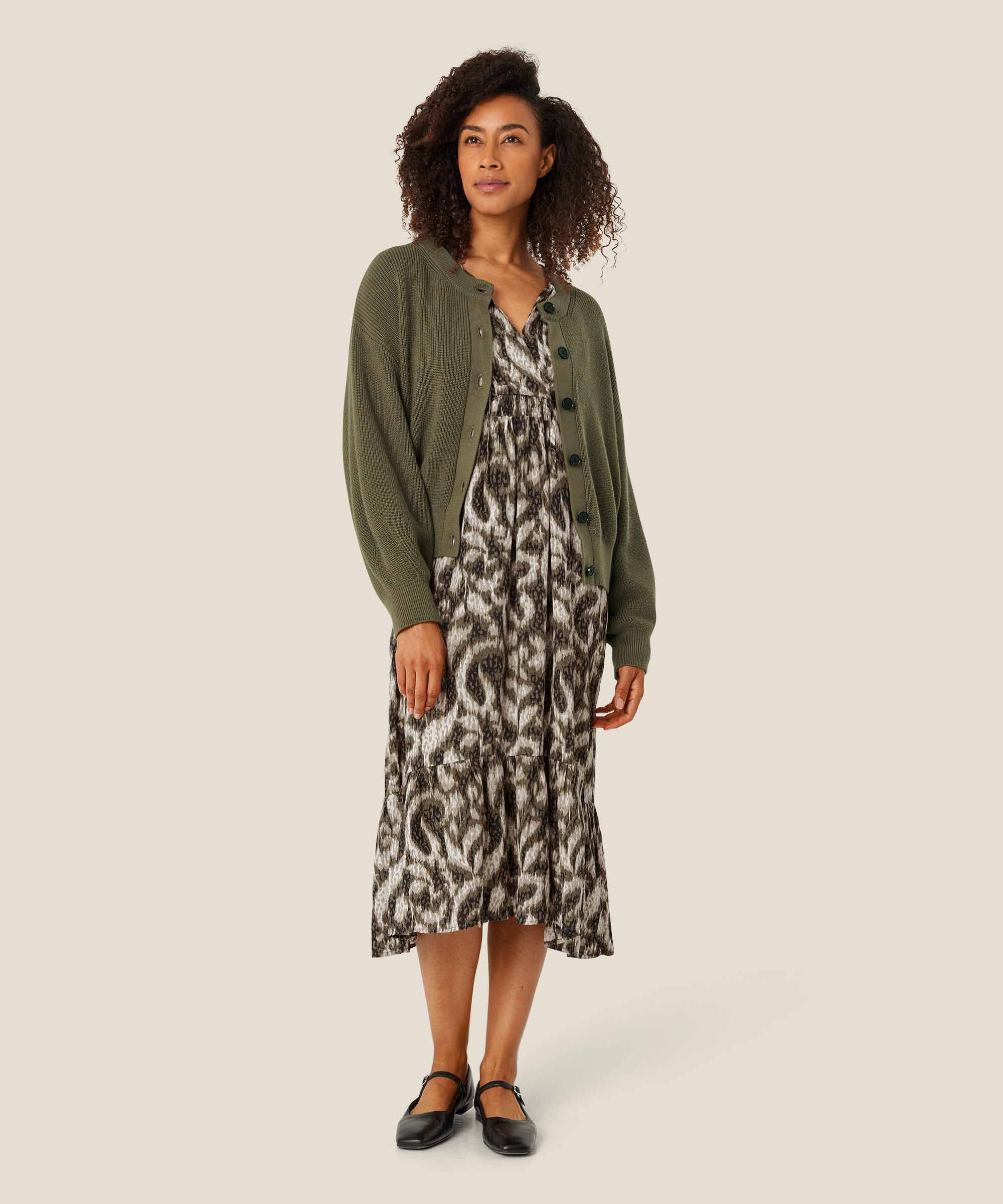 cardigan avec bords côtelés, Sea Turtle