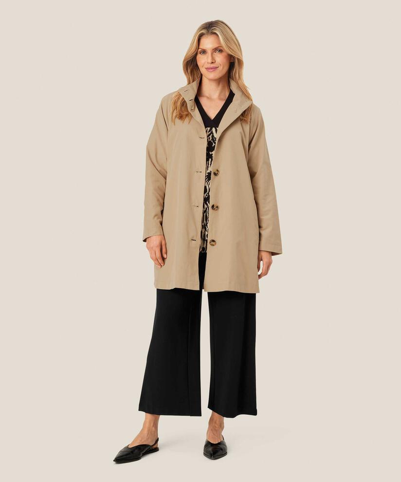 manteau avec boutons et col montant, Safari