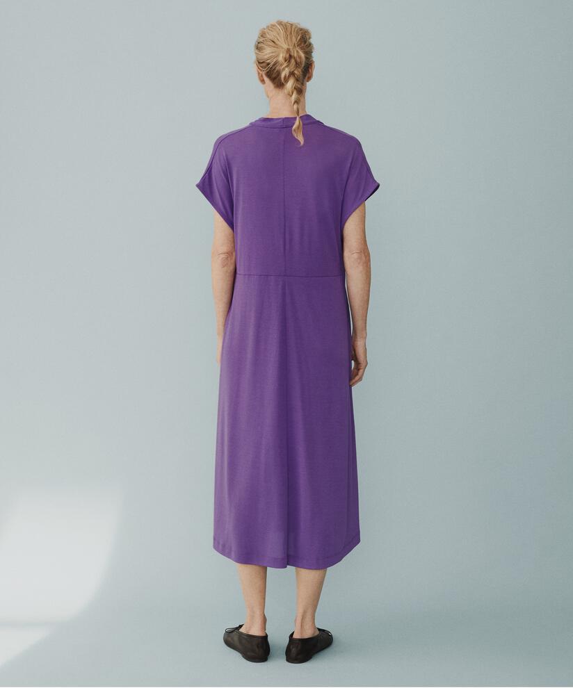 robe en jersey avec détail froncé sur le devant, Meadow Violet