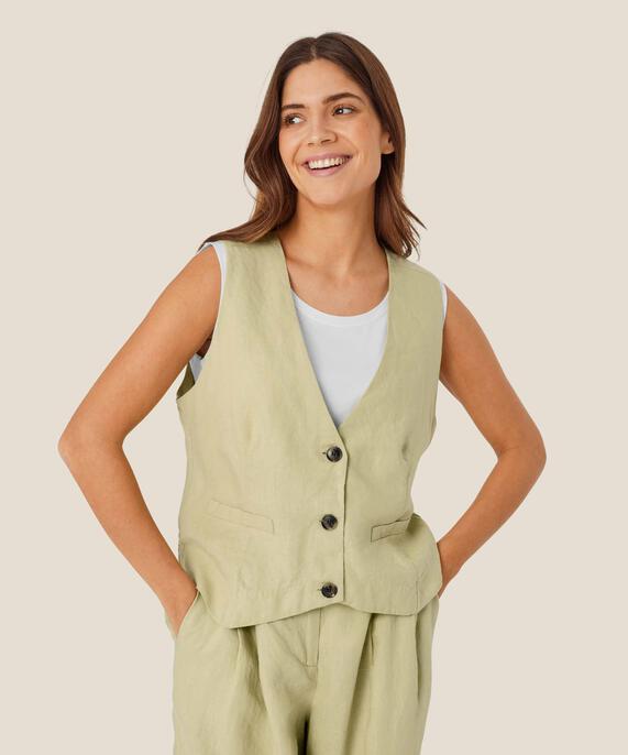 gilet féminin en lin doux, Bog