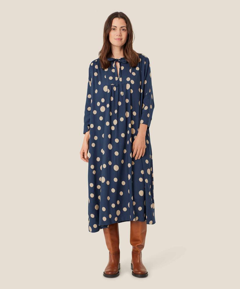 robe avec liens au cou et poches fendues, Moonlit Ocean