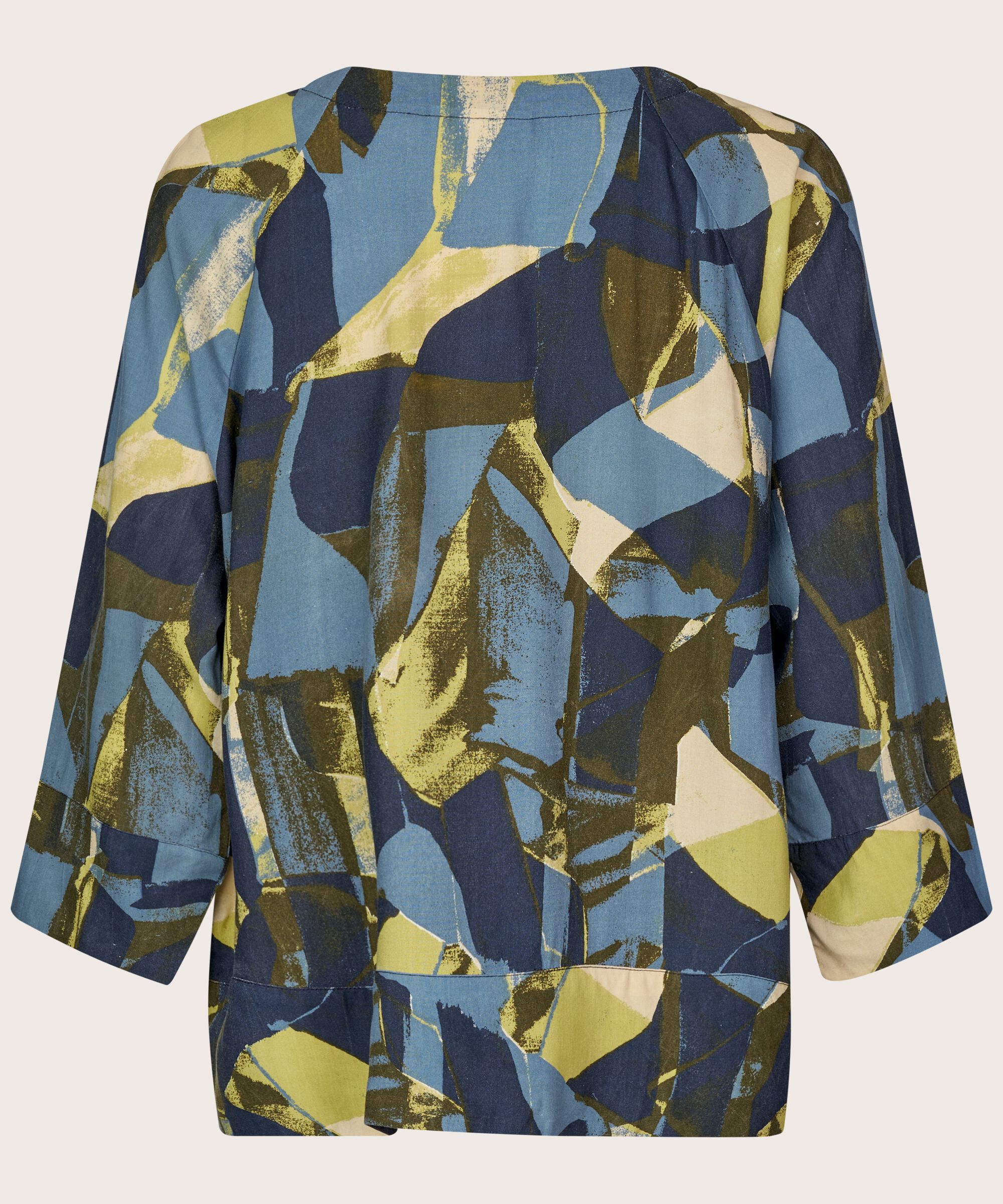 Blouse En Viscose À Col V, Proven Blue