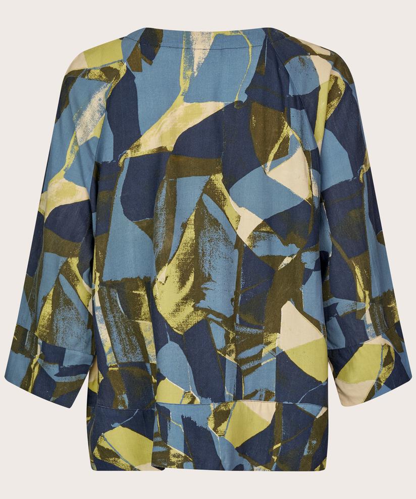 Blouse En Viscose À Col V, Proven Blue