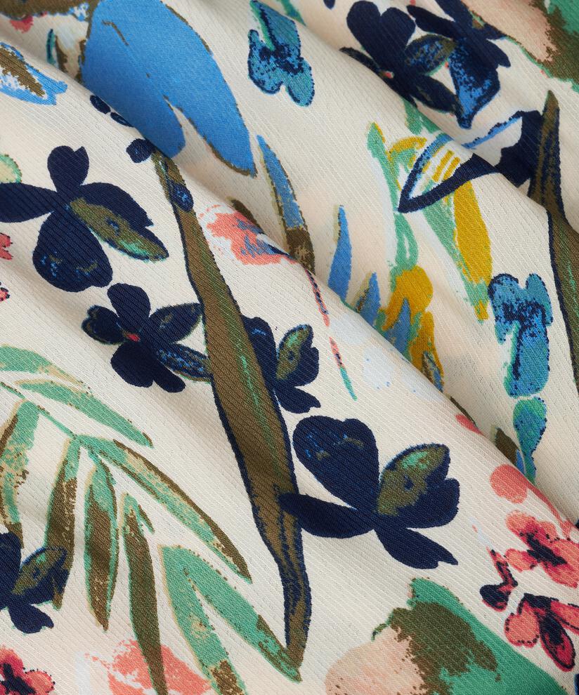 robe en viscose imprimée à col v, Marina