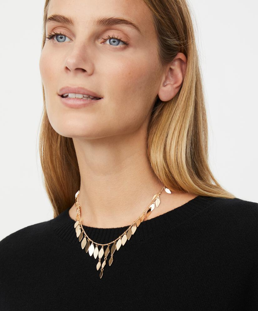 collier sculptural plaqué or, Gold