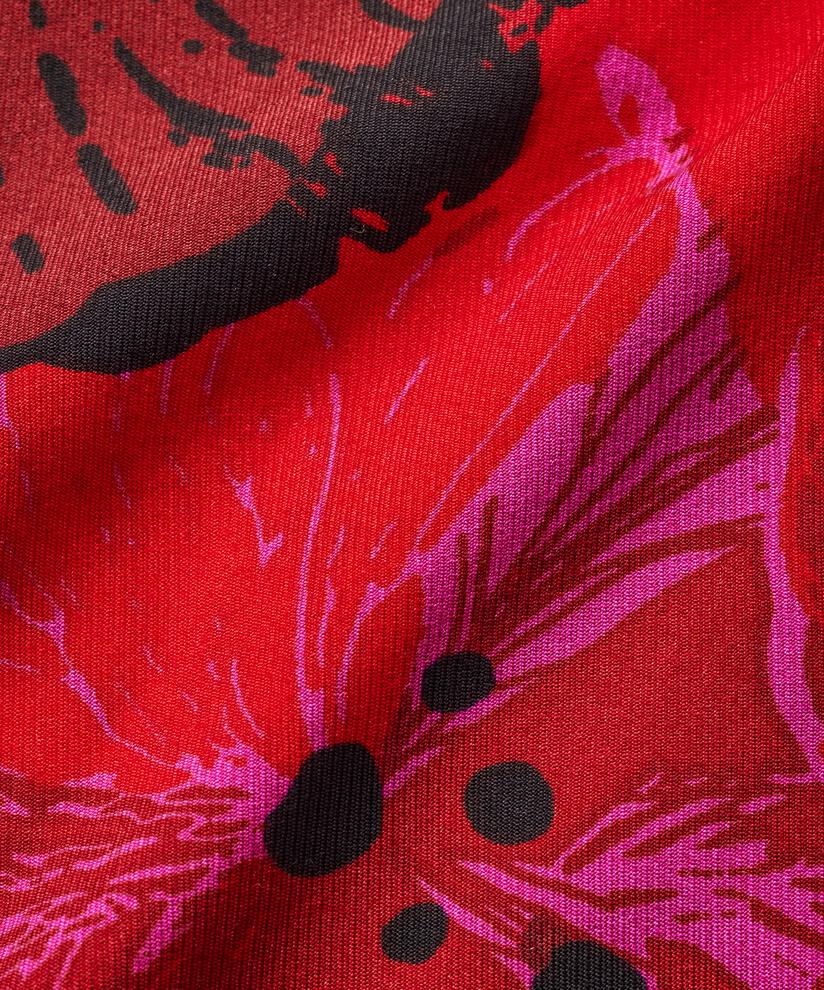 Robe Chemise À Motif En Viscose, Haute Red