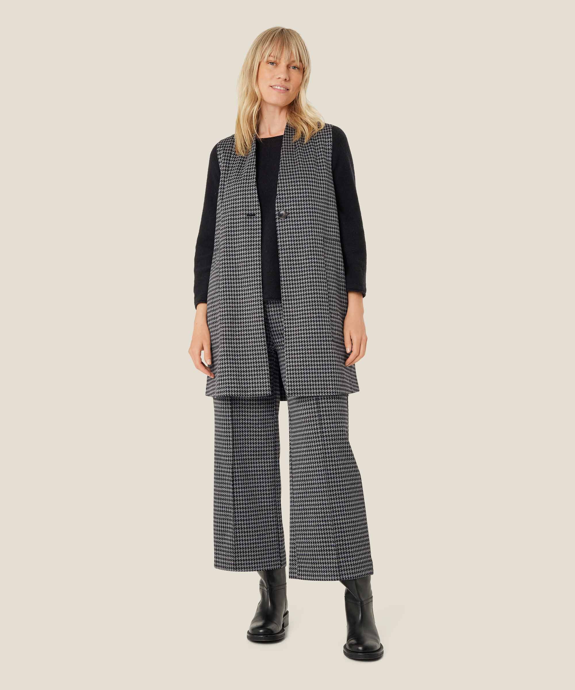 gilet en jersey avec poches fendues, Black