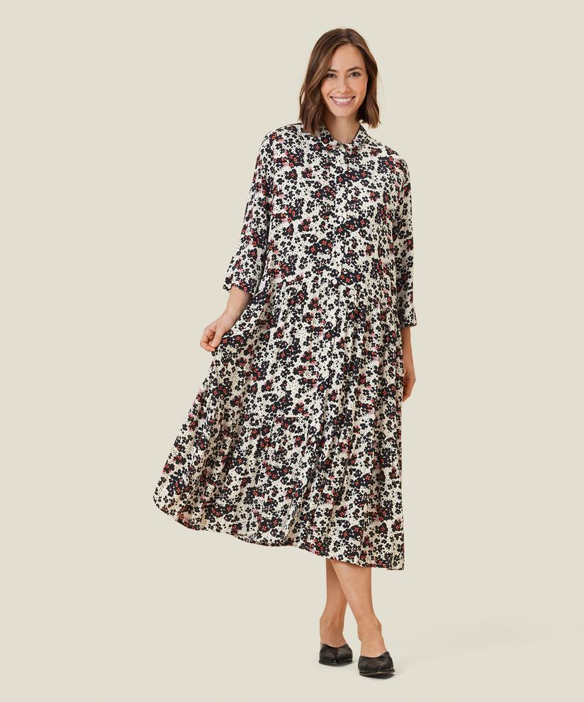 NYDILLA SHIRT DRESS, Spiced Coral