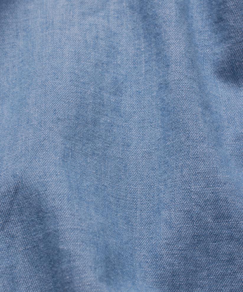 veste chemise en jean avec détails tissés, Blue Denim