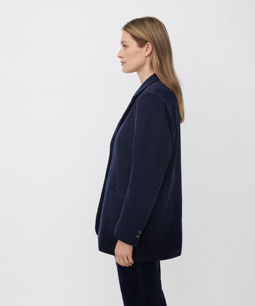 blazer classique en velours, Navy Blazer
