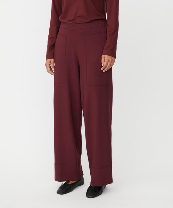 pantalon en jersey avec poches fendues, Tawny Port