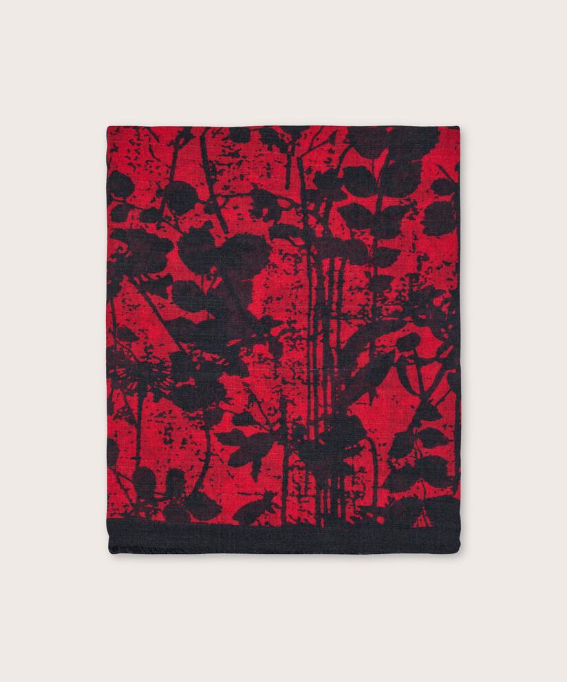 écharpe en laine mélangée à motifs, Scarlet Sage