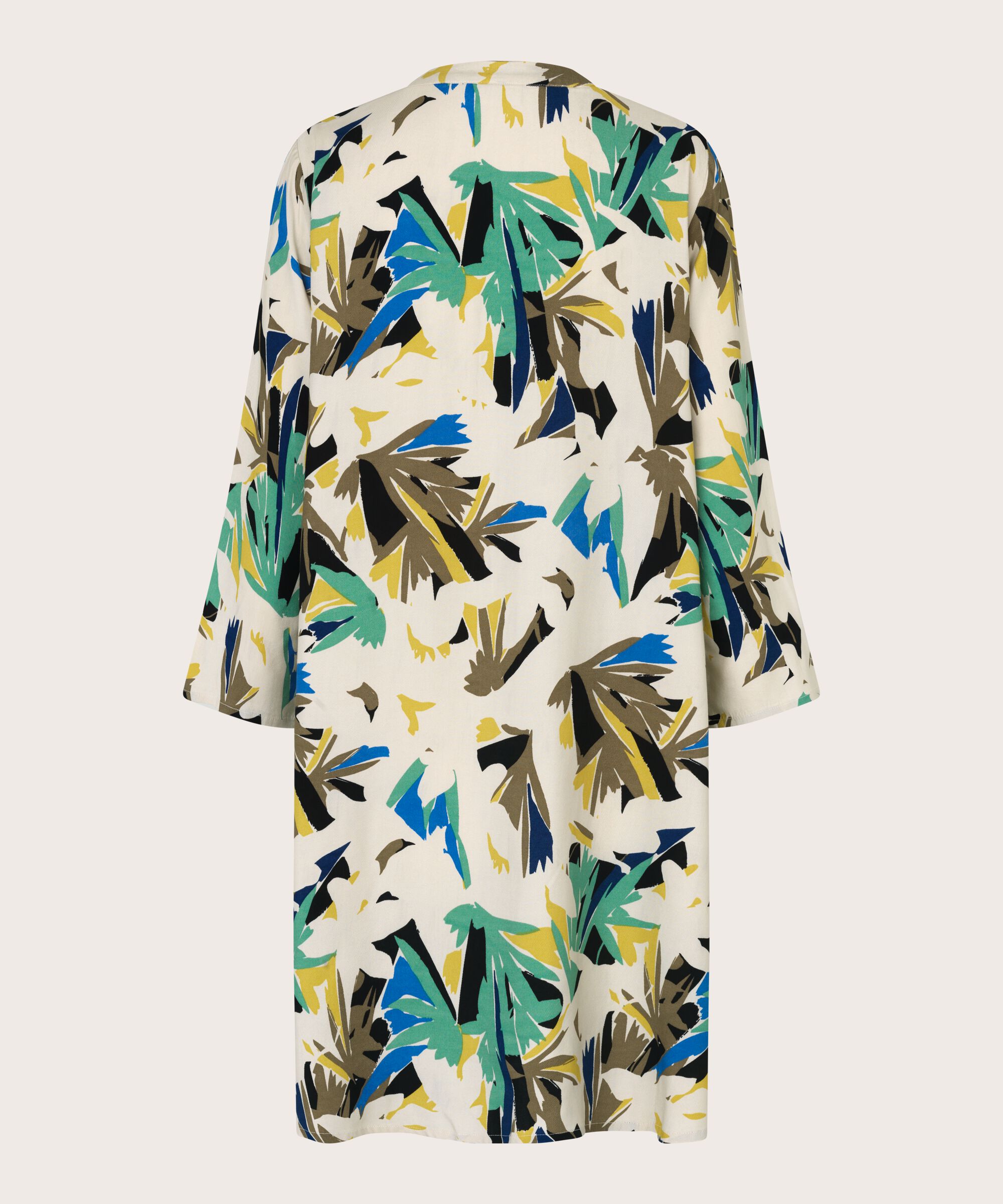 tunique en viscose imprimée à manches trois-quarts, Dusky Green