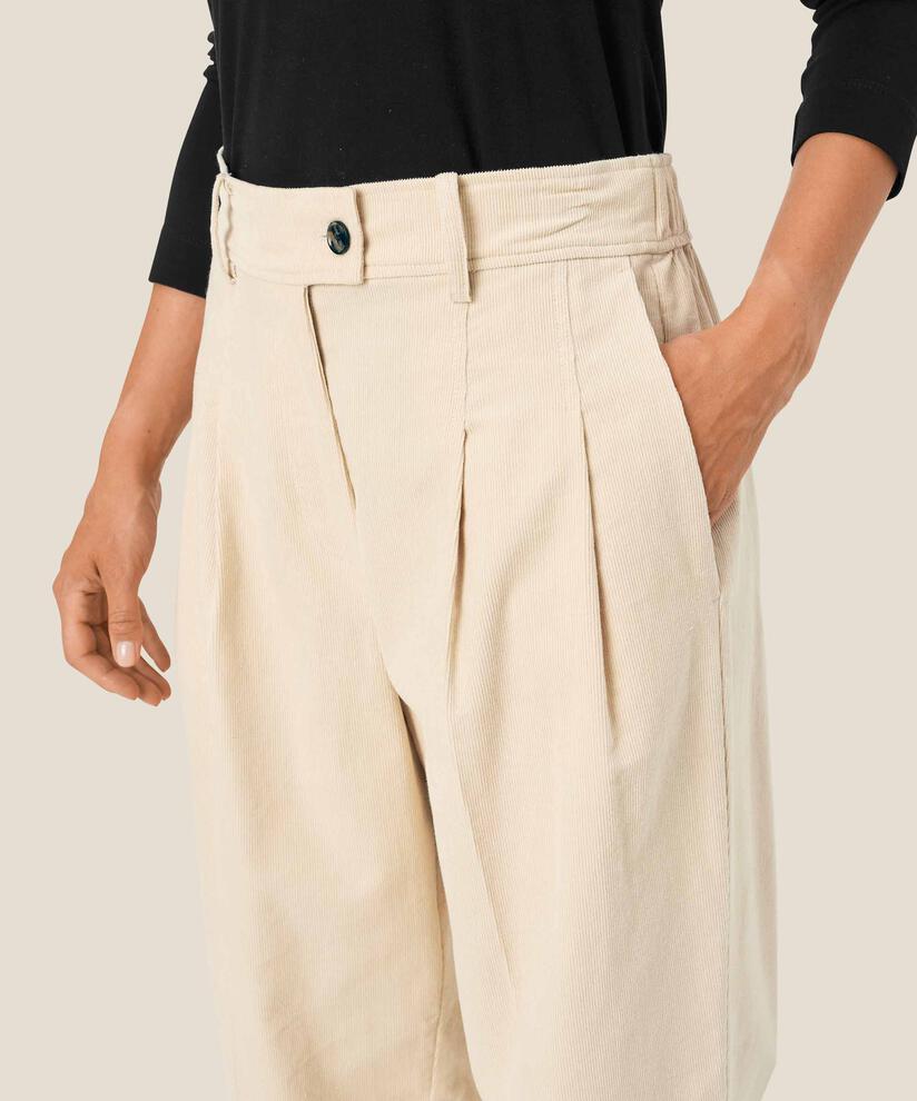 pantalon en velours côtelé avec poches fendues, Fog